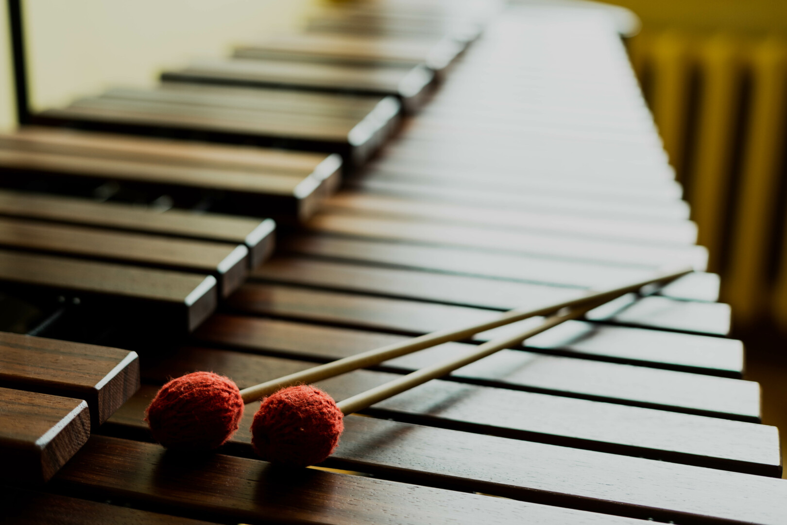 Sitamais instruments marimba un vālītes