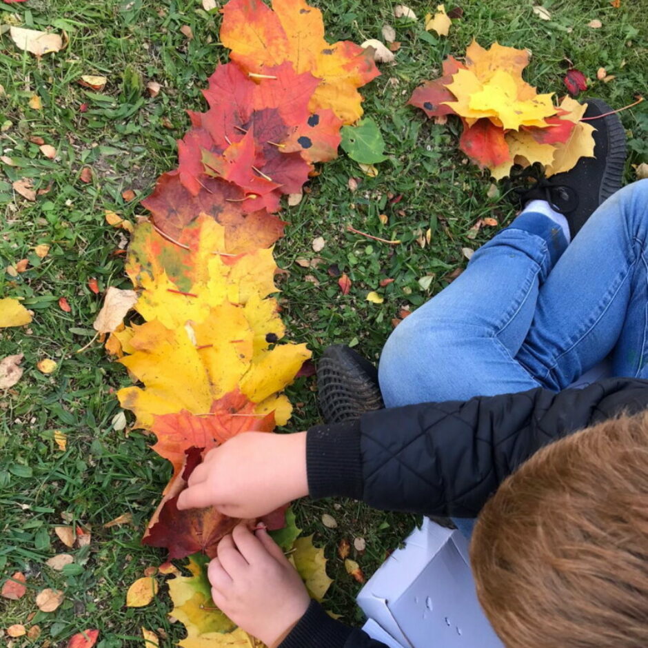 Kļavu lapu dekora veidošana
