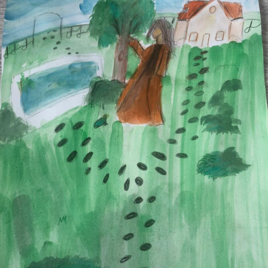 Dabas aizsardzības pārvaldes konkursa “Misija–KRUPIS. Izglāb princi!” dalībnieka zīmējums