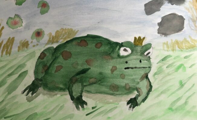 Dabas aizsardzības pārvaldes konkursa “Misija–KRUPIS. Izglāb princi!” dalībnieka zīmējums