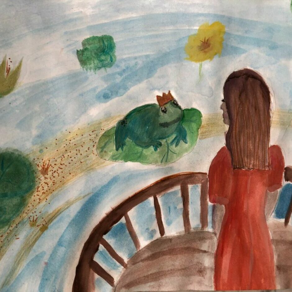 Dabas aizsardzības pārvaldes konkursa “Misija–KRUPIS. Izglāb princi!” dalībnieka zīmējums