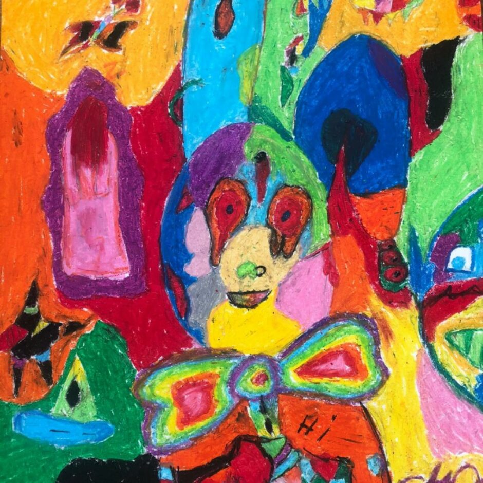 Krāsains Lieldienu zīmējums