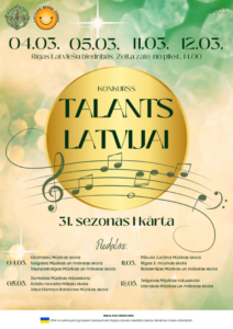 Konkursa "Talants Latvijai" marta afiša